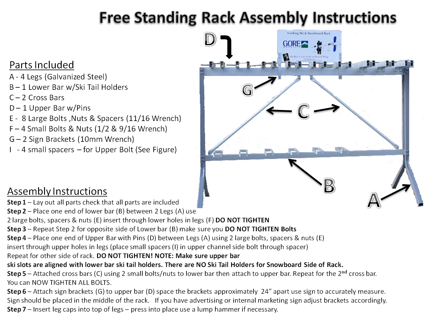 Freestanding Rack Assembly – Ski Key USA