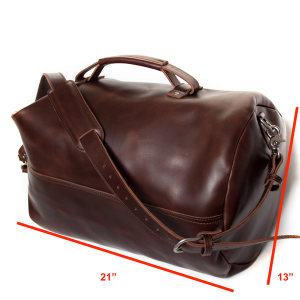 yor leather duffle