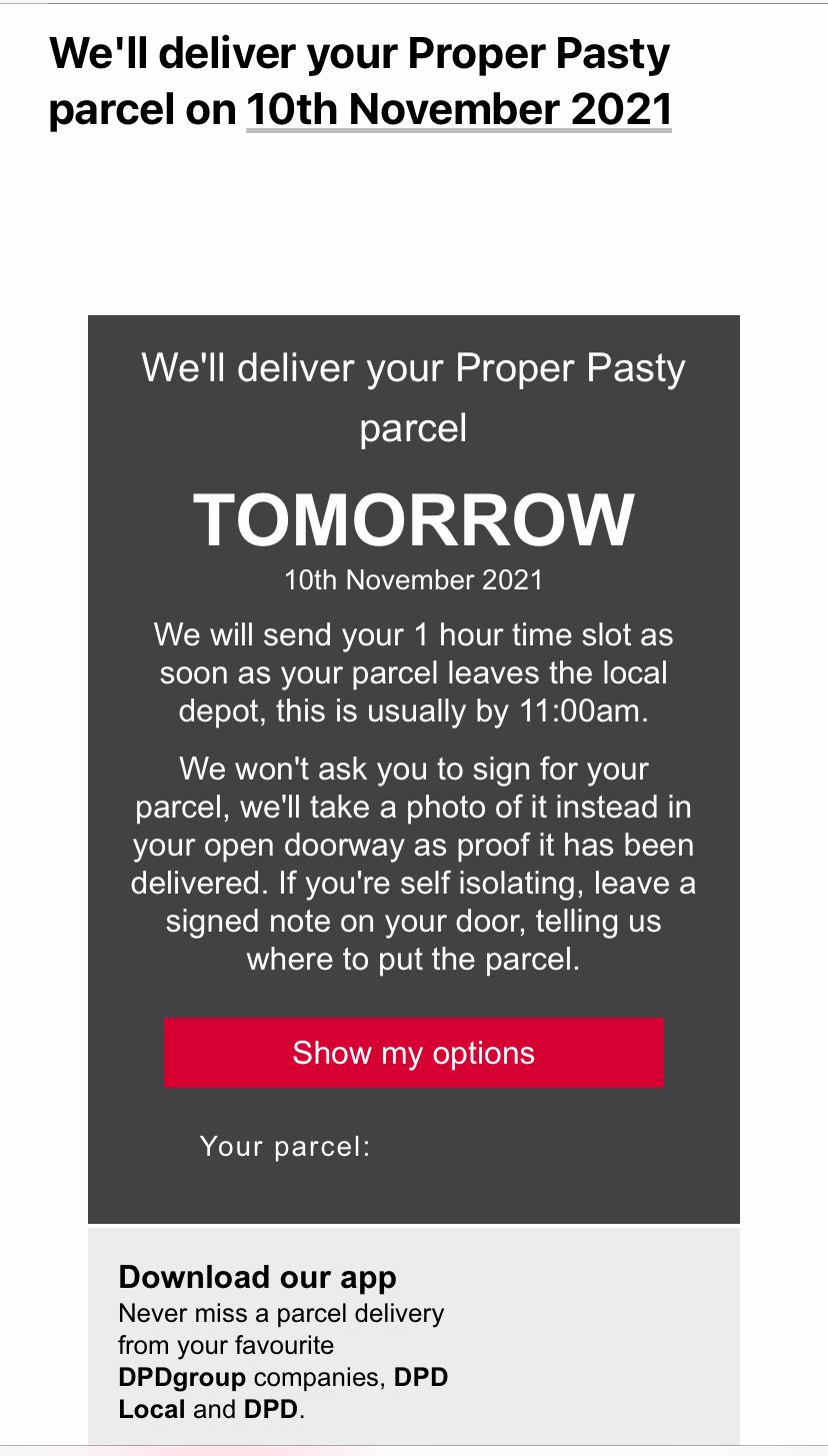 Manage Your Cornish Pasty Delivery
