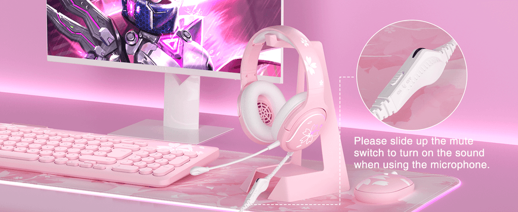 Mytrix Sakura Pink RGB Gaming Headset