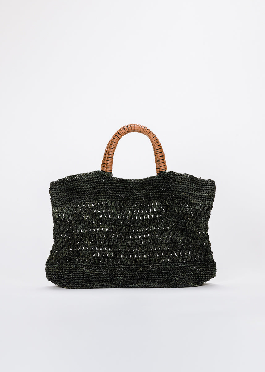 Mini Sur Straw Tote – Kayu