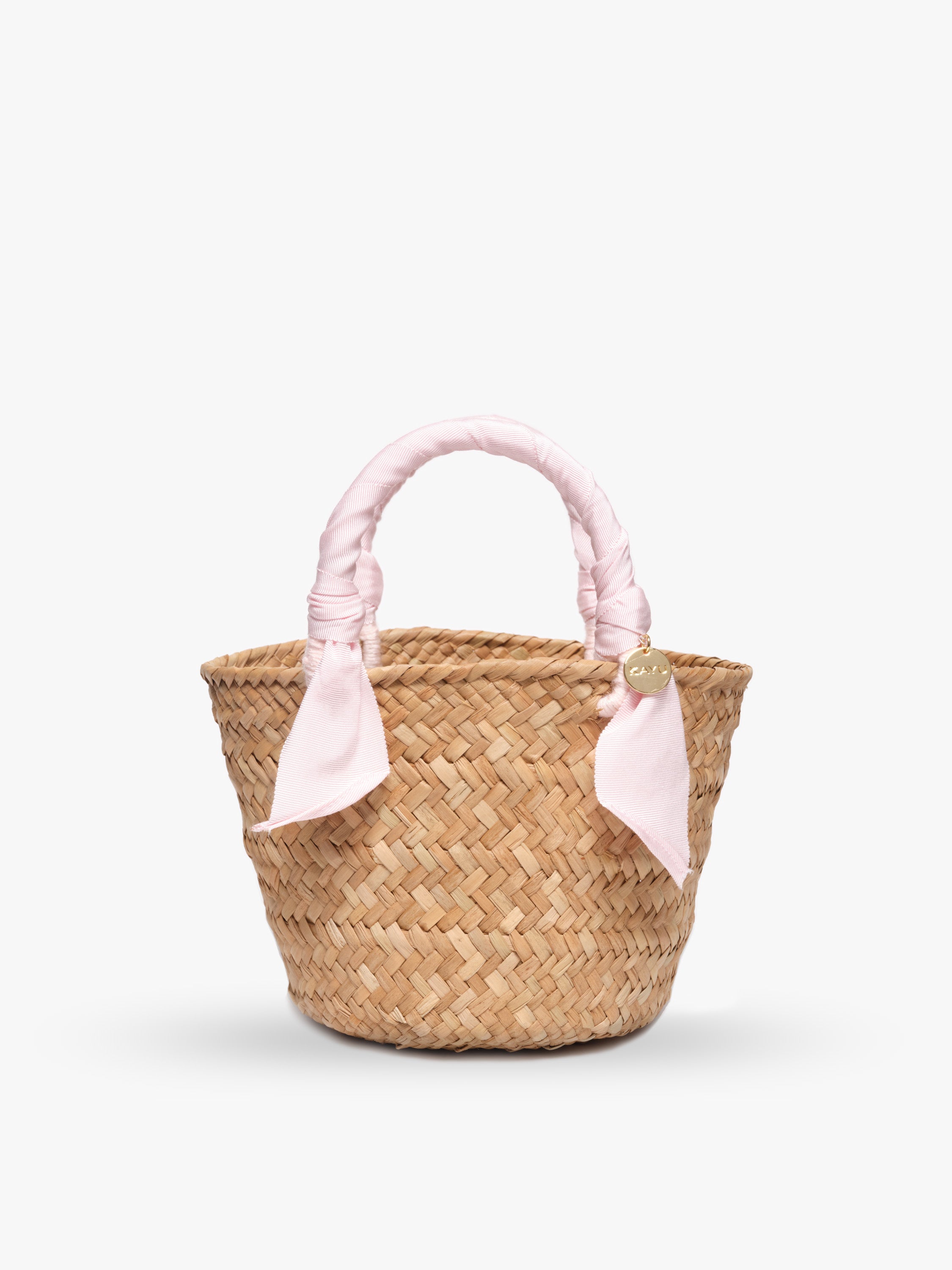 Straw Clutch Bags French Baskets Pompom Pink