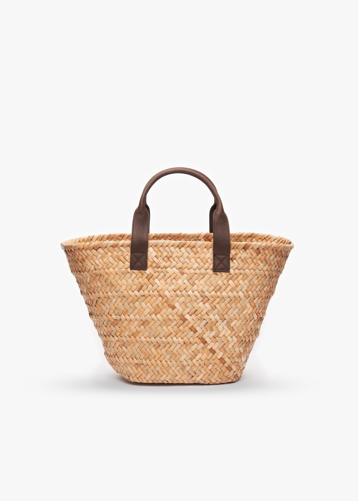 Palmita / Straw Tote with Leather Handles