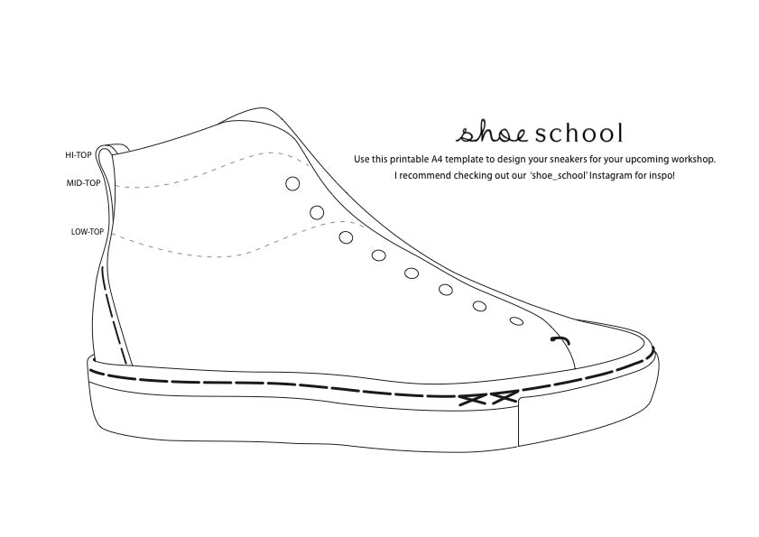 All About Me Sneaker Template Free Printable
