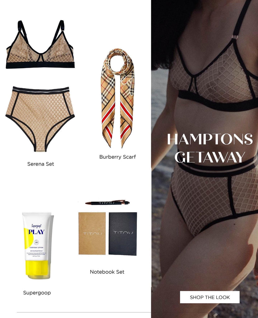 What to wear in the hamptons- serena lingerie set and supergoop