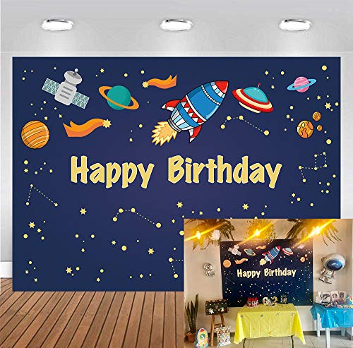 Space & Rocket Birthday Backdrop – MY LITTLE ASTRONAUT