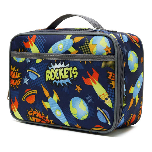 Lunch Bags Kids by Snack Attack Insulated Lunch Boxes Bag Girls Boys,  Stylish Food Grade Kids lunch boxes for Toddler Girls Boys School, Space  Rocket