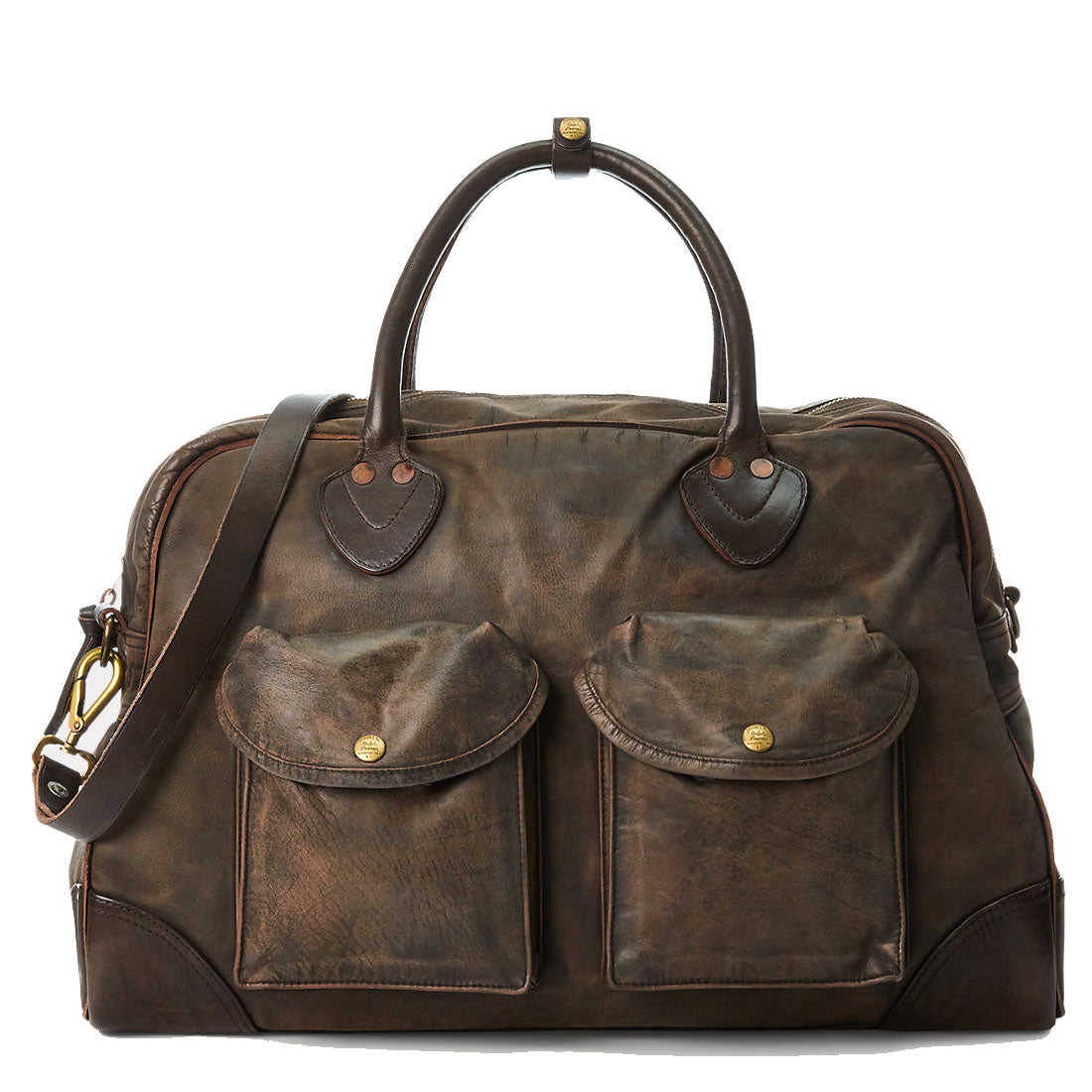 RRL by Ralph Lauren Leather Duffel Black Over Brown – Yards Store