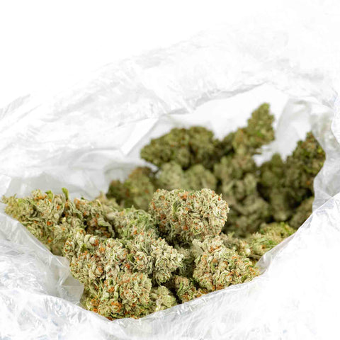 A bag of CBG flower 