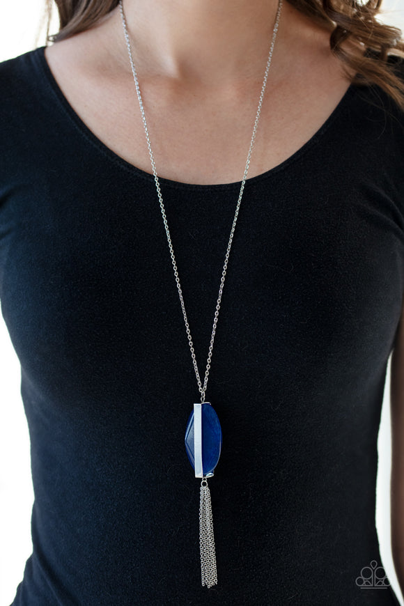 Tranquility Trend - Blue Necklace - Paparazzi Accessories 