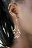 Five-Sided Fabulous - Gold Earrings - Paparazzi Accessories