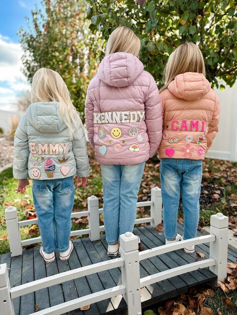 Green-Personalized Puffer Jacket with Chenille Patches - Create