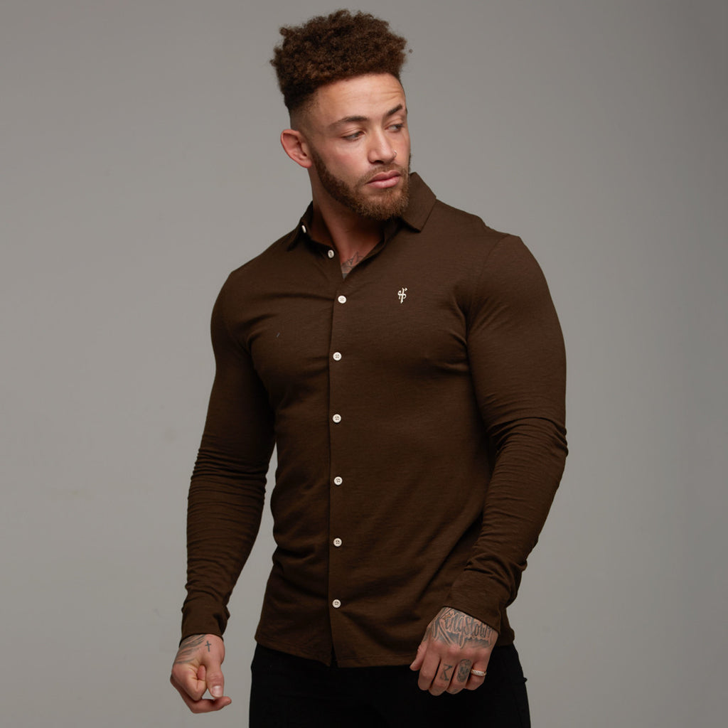 mens brown shirt