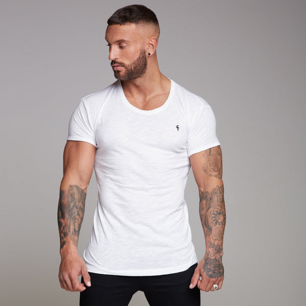 Father Sons White Slub Crew - FSH055