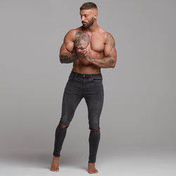 black tapered skinny jeans mens