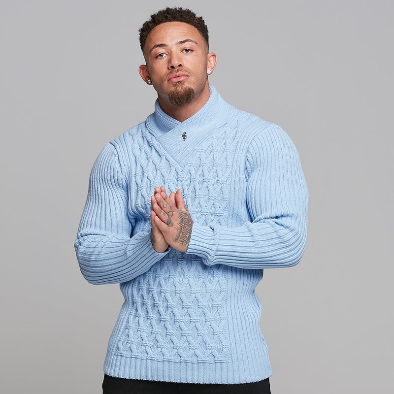 light blue jumper