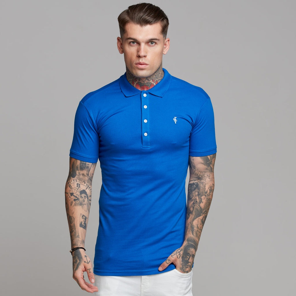 royal blue polo shirt men