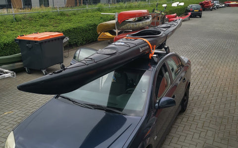 Car with a kayak on top