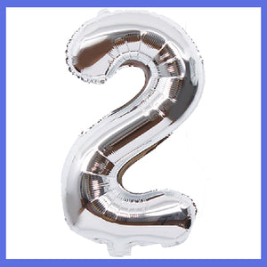 small foil number balloons