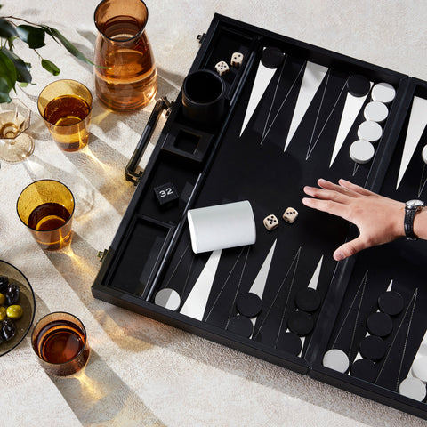 Luxury Leather Backgammon Set