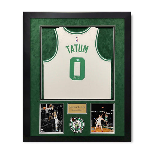 Jayson Tatum Boston Celtics Autographed 8 x 10 Green Jersey