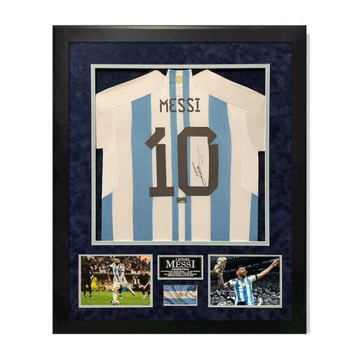 Jersey Lionel Messi T Shirt Signed Argentina Player Football Autograph  Frame 