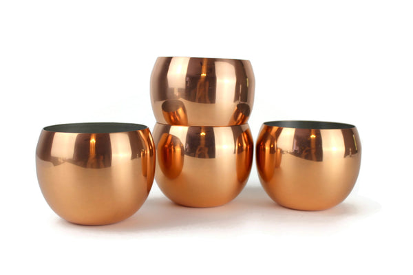 set of 4 Coppercraft Guild roly poly cups