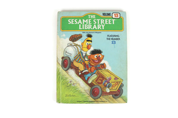 Vintage Sesame Street Library Book Volume 14 Featuring the Number