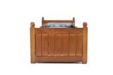 Vintage Blue Wooden 1:12 Miniature Dollhouse Trundle Bed