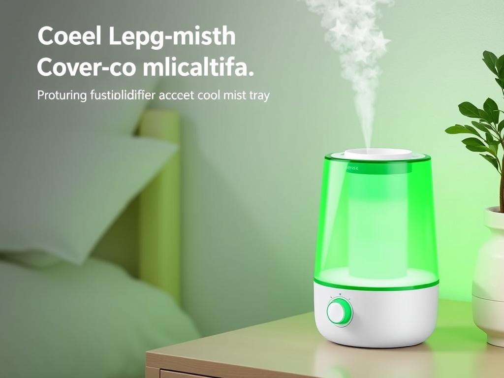 Compact cool mist humidifier for RSV with essential oil tray
