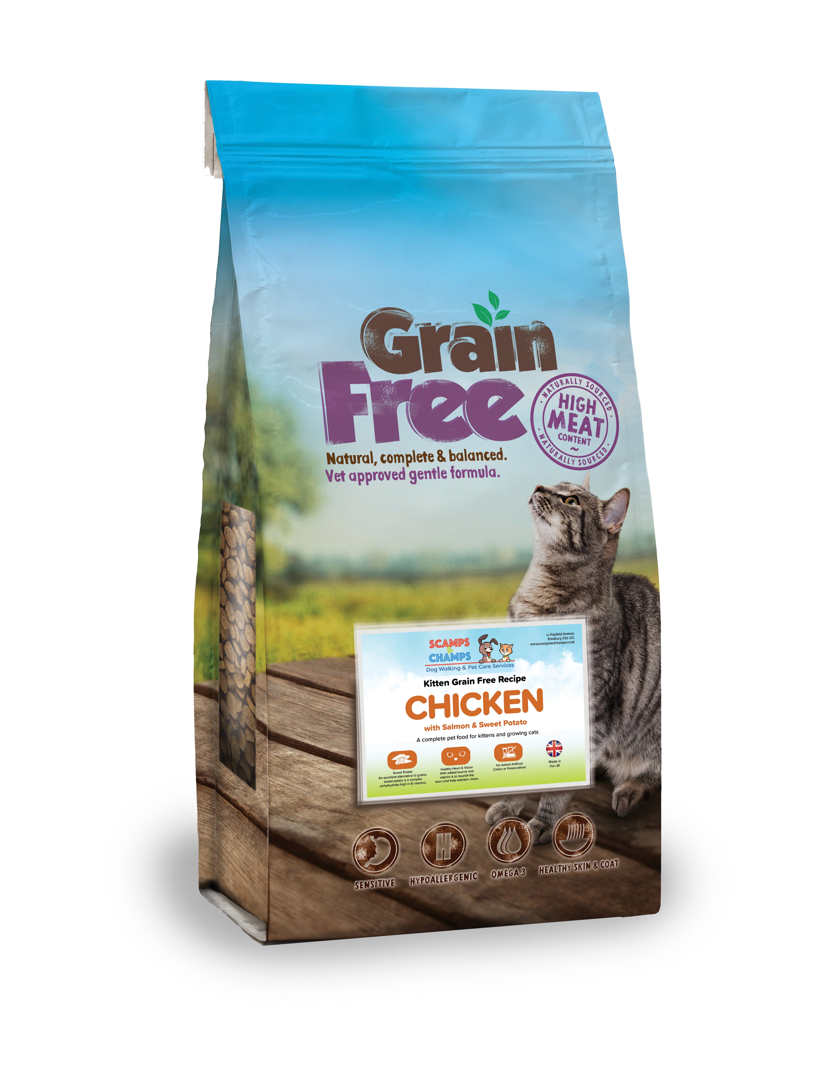 Grain Free Kitten Food - Chicken with salmon and sweet potato - Picture 1 of 1