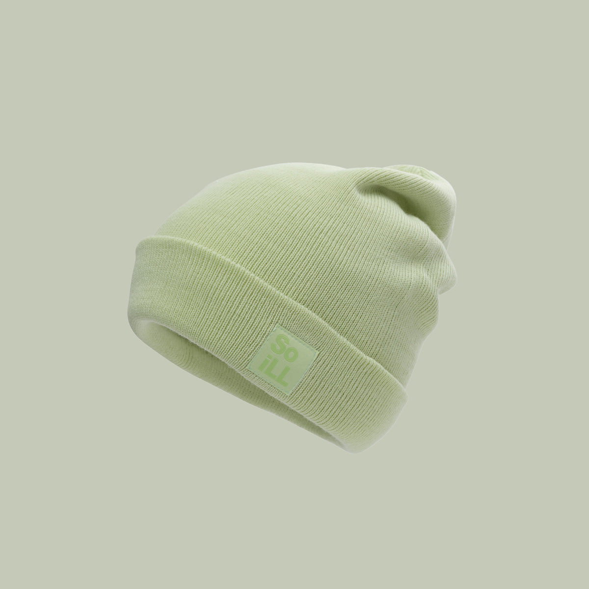 so ill stacked logo beanie in bog green