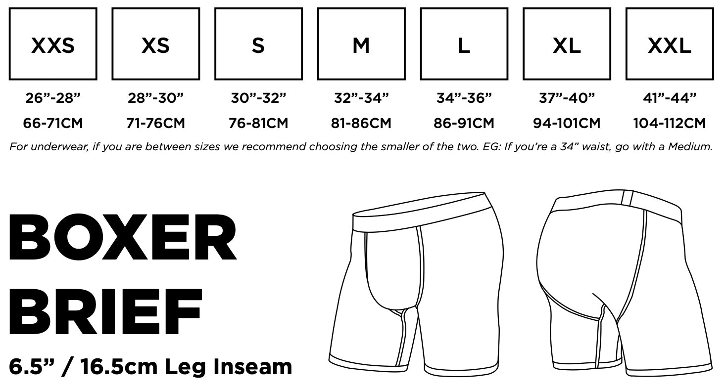bn3th boxer brief sizing guide