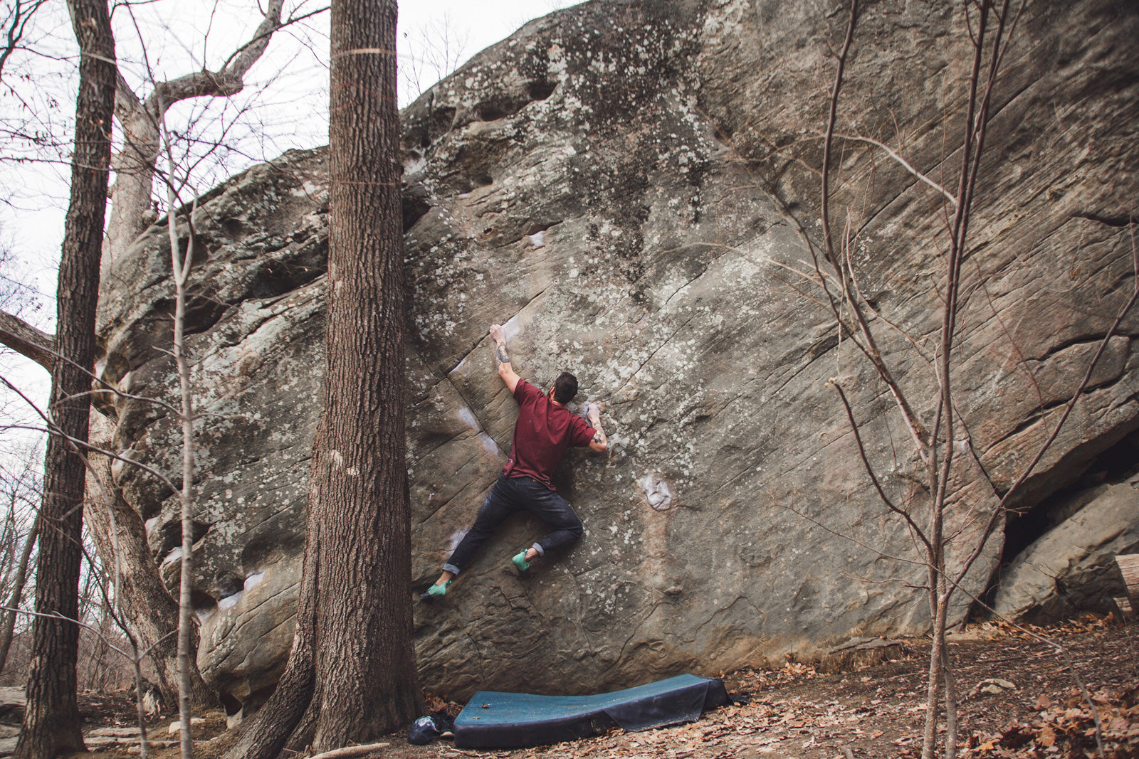 men's so ill climbing denim jeans bouldering at nashville gym