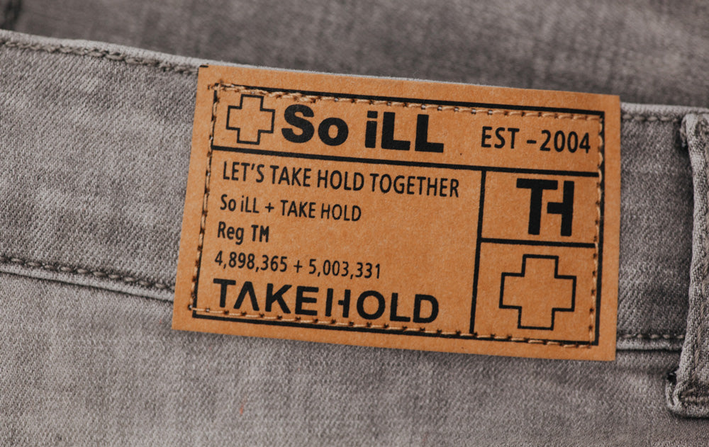 detail So iLL Grey Denim Climbing Jeans tag