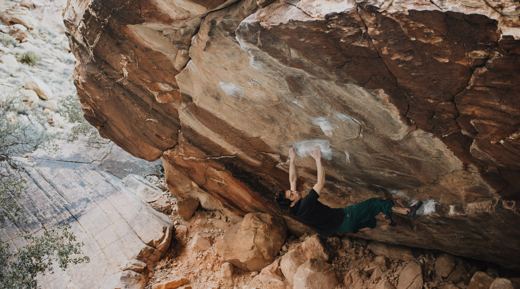 So iLL athlete Toshi Takeuchi climbs outside in the Free Range Pro