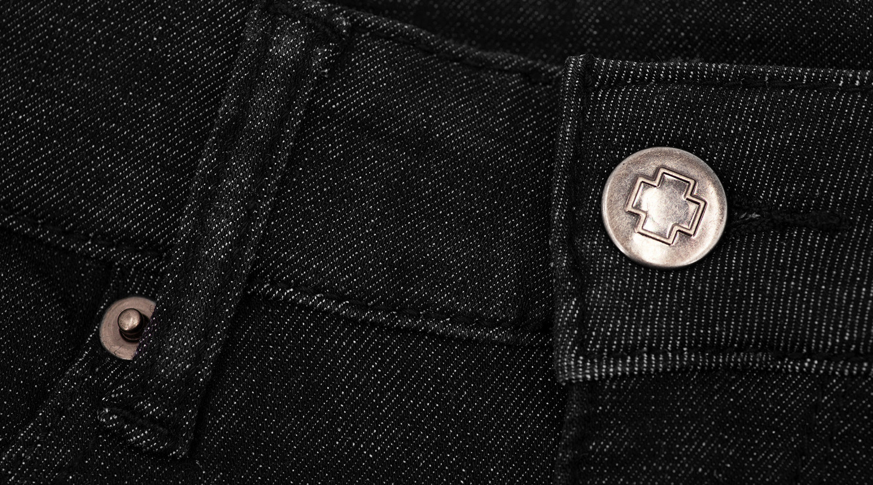 so ill women's denim close up image of button