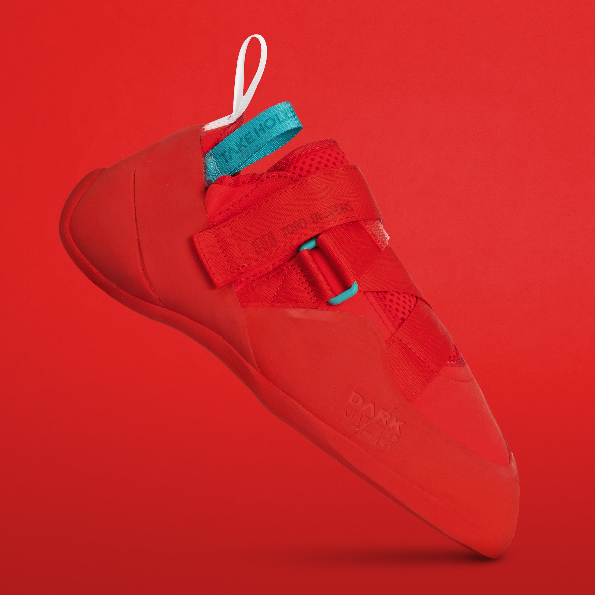 red climbing shoes