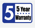 5 year warranty