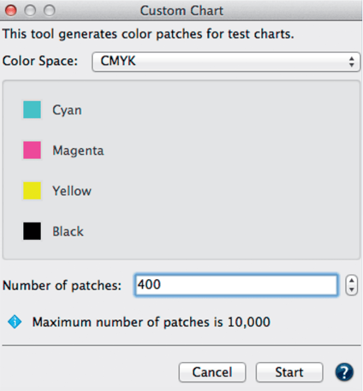 colorant custom chart