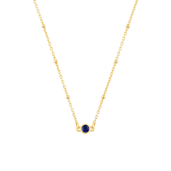 Buy Sapphire Necklace, September Birthstone Jewelry, Sapphire Birthday Girl  Gift, Gold Necklace, Personalized Gift for Her, Bridesmaid Gifts Online in  India - Etsy