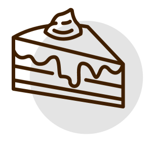 Chocolate cake icon