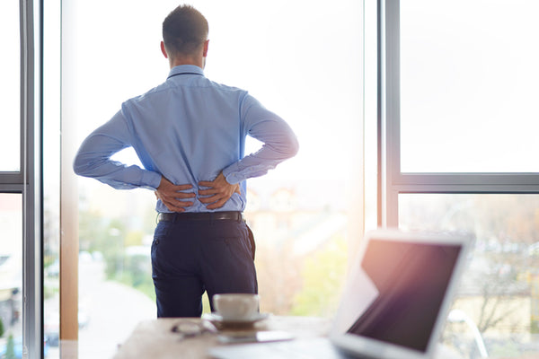 back pain of business person