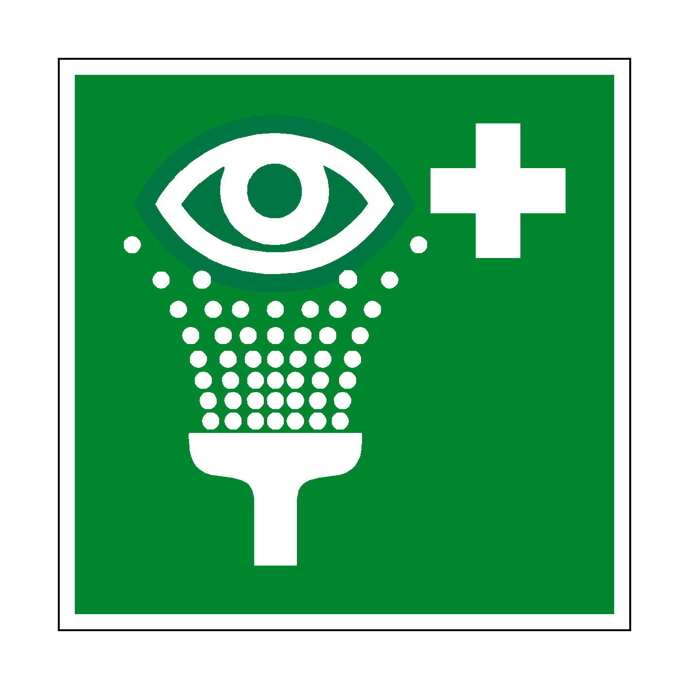 Eyewash Station Symbol Sign | PVC Safety Signs