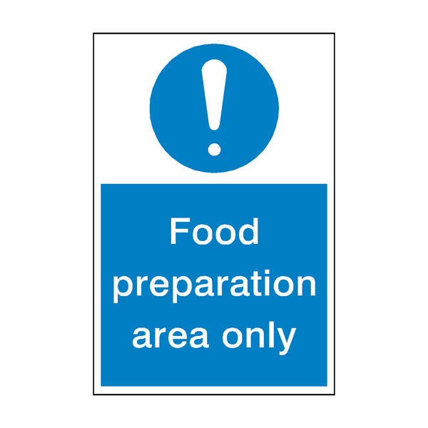 Food Prep Mandatory Sign | PVC Safety Signs