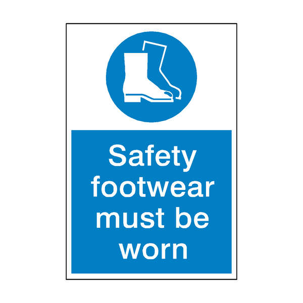 Safety Footwear Mandatory Sign | PVC Safety Signs