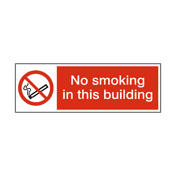 No Smoking In This Building Sign Pvc Safety Signs