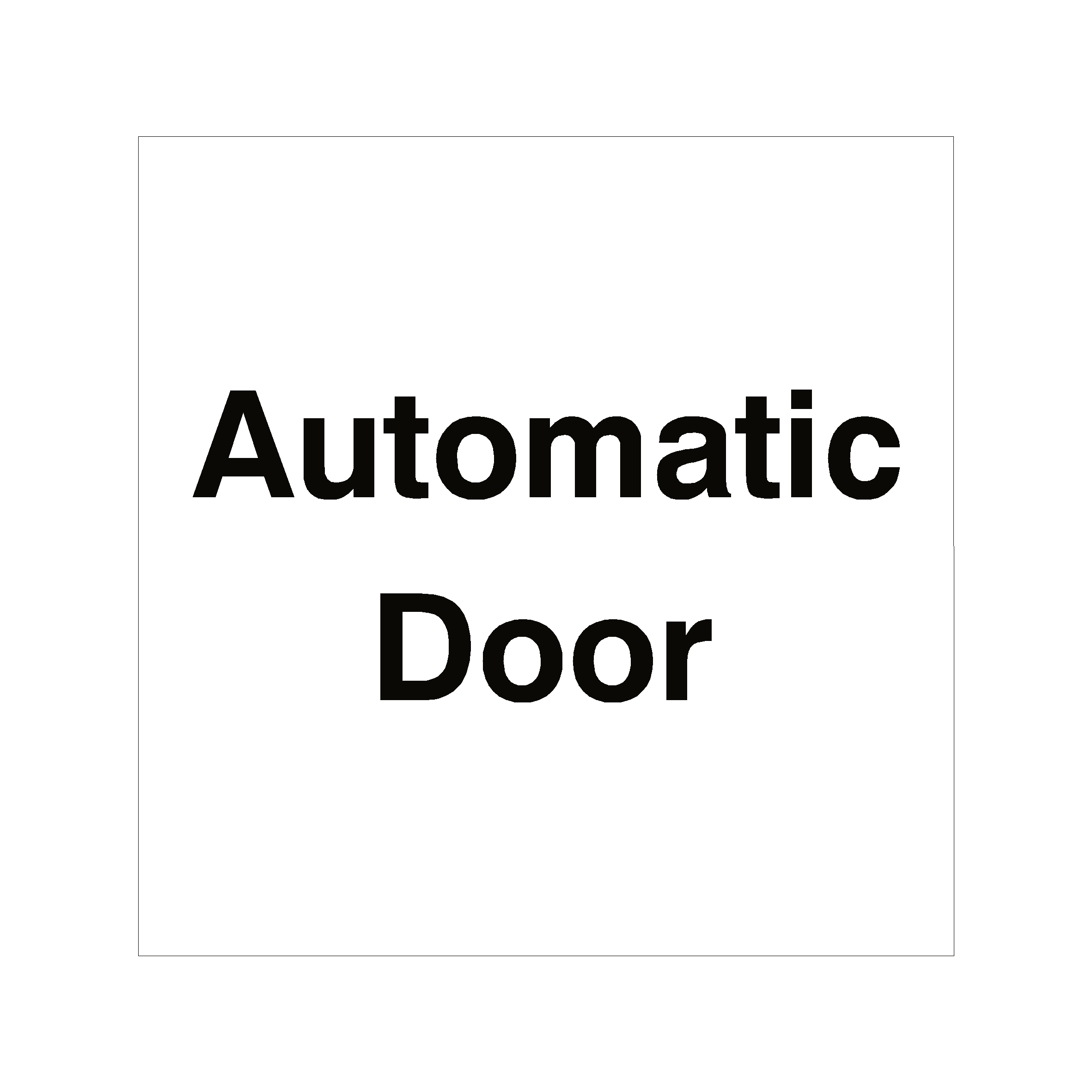 Automatic Door Signs