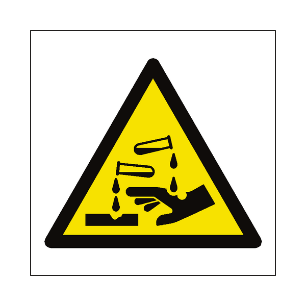 Corrosive Hazard Symbol Sign PVC Safety Signs