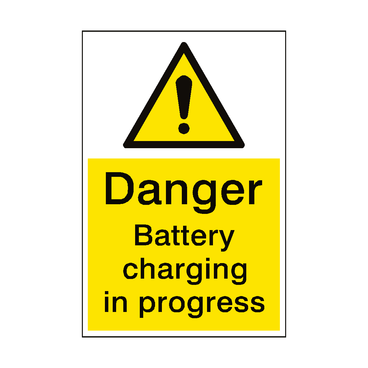 Danger Battery Charging Sign PVC Safety Signs